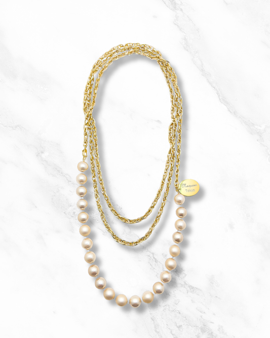 HALF PEARL 4WAY NECKLACE（ハーフパールフォーウェイ ネックレス）