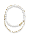 BAROQUE PEARL & CHAIN NECKLACE