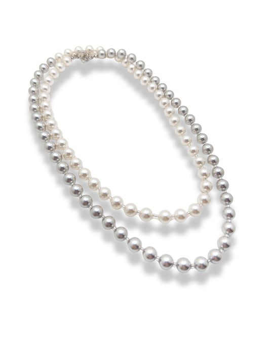 BI-COLOR LONG PEARL NECKLACE（バイカラーロングパールネックレス）