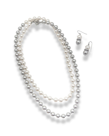 BI-COLOR LONG PEARL EARRINGS（バイカラーパールピアス）