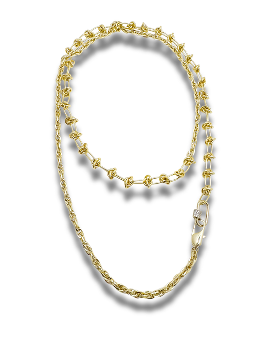 ROPE MIX CHAIN NECKLACE  （ロープ ミックス チェーン ネックレス）