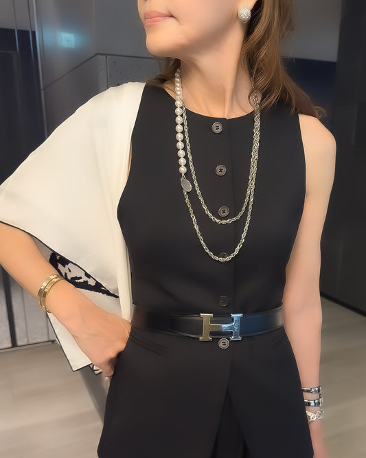 HALF PEARL 4WAY NECKLACE（ハーフパールフォーウェイ ネックレス）
