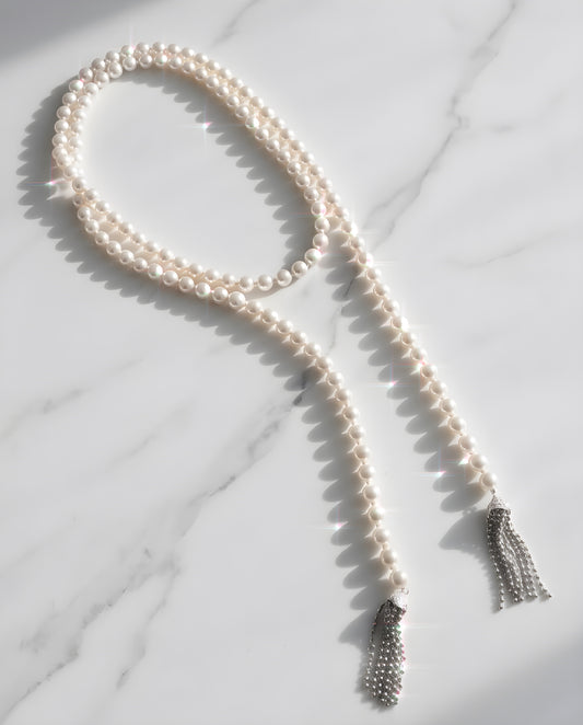 LONG PEARL TASSEL NECKLACE（ロングパールタッセルネックレス）