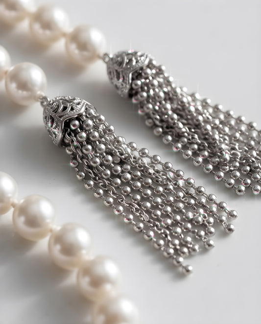 LONG PEARL TASSEL NECKLACE（ロングパールタッセルネックレス）
