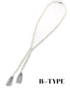 TWIN PEARL TASSEL NECKLACE（ツインパールタッセルネックレス）